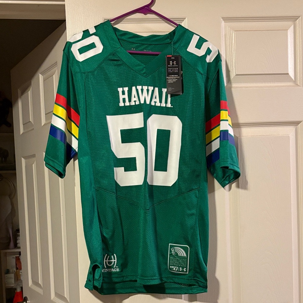 Under Armour Green Hawaii 50 Jersey